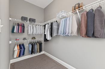Bright spacious walk in closets